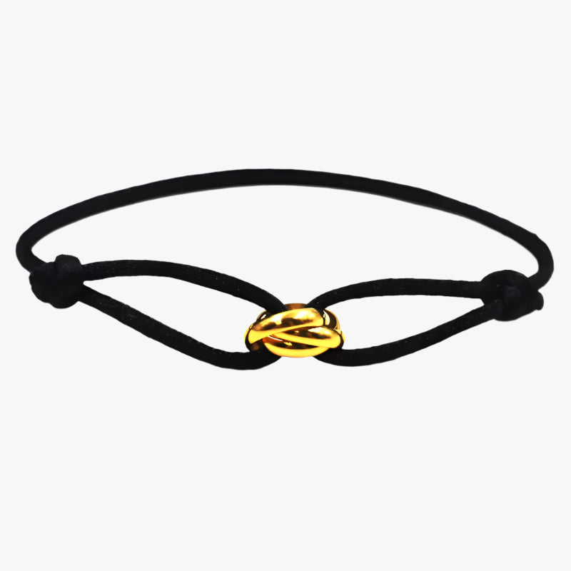 Classic Brand Titanium Steel Lover Three Circles with Colorful Rope Bracelet for Women Men Custom DIY Bracelet Wholesale New2023