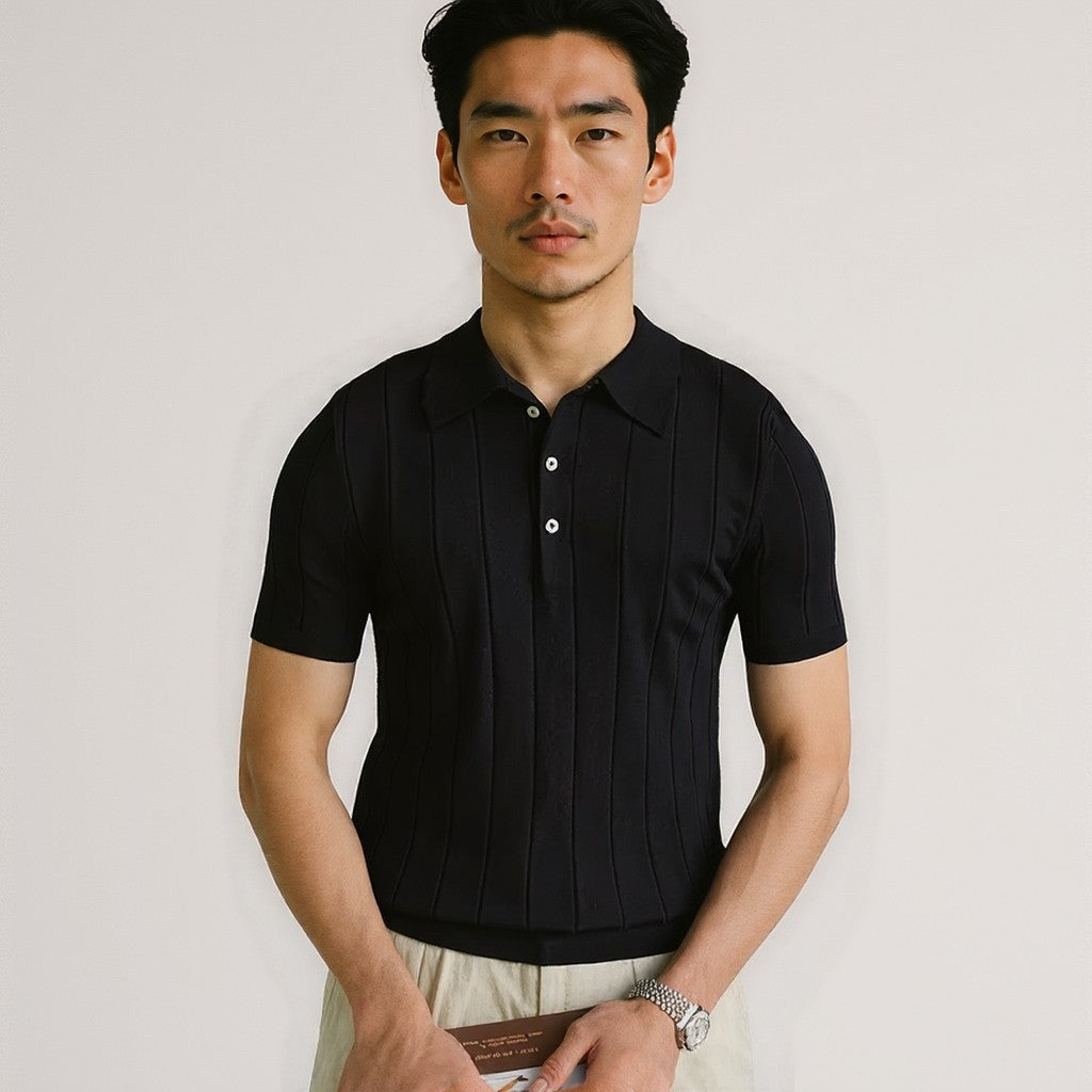 Cannes Ribbed Cotton Polo