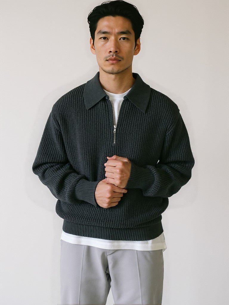 Cesare Half Zip Sweater