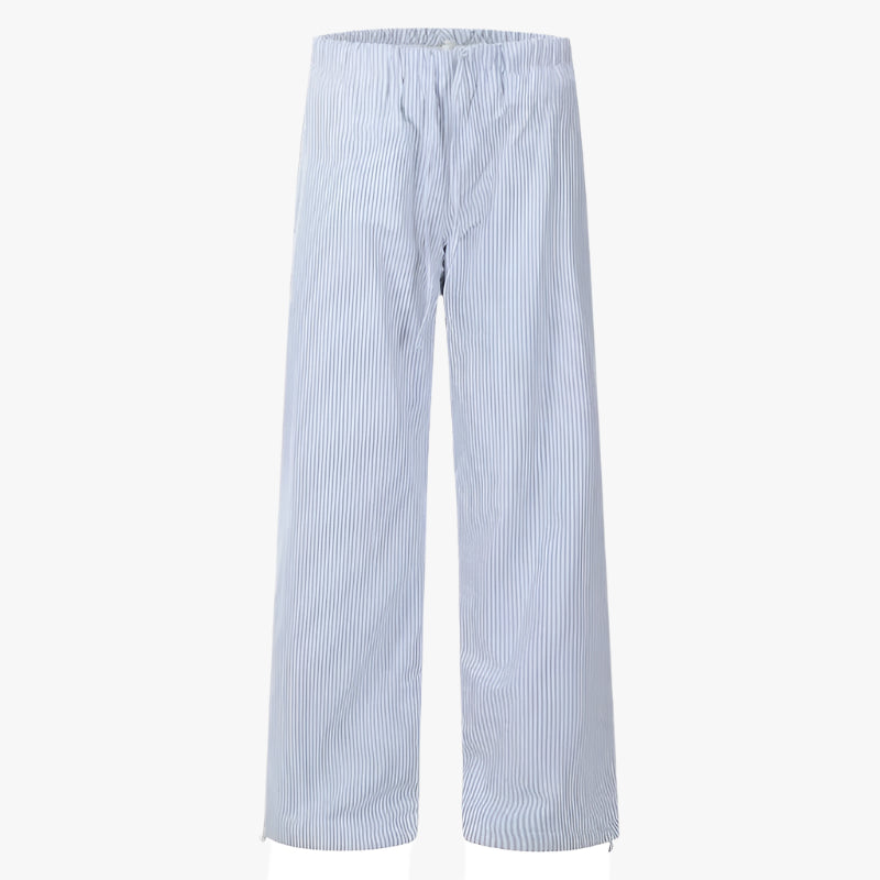 Unique Urban American Style Striped Oversized Casual Trousers for Men and Women Loose Fit Blueoversize New Arrival 2025