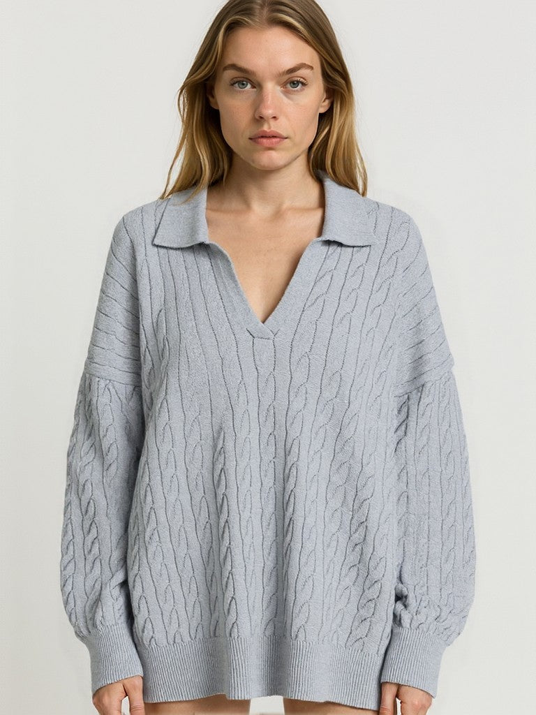 Premium Wool V-neck Knitted Sweater