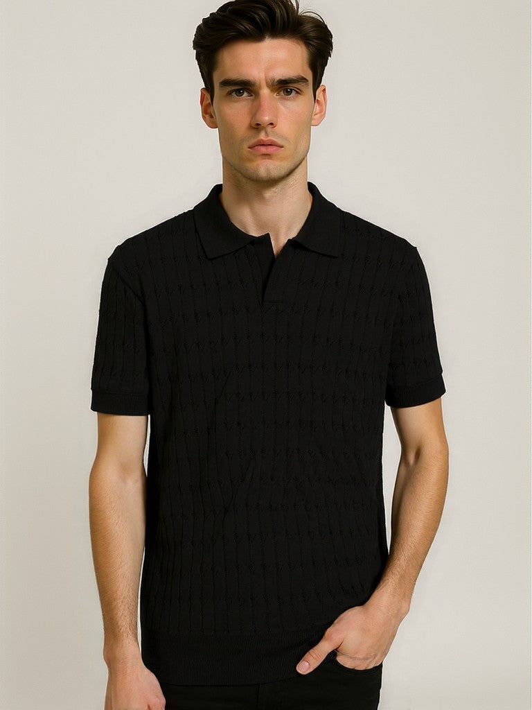 Knitted Polo T-Shirt