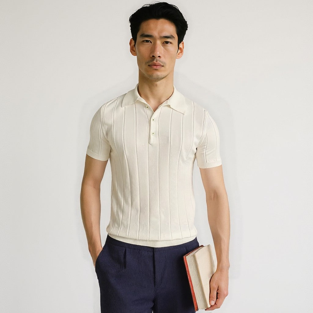 Cannes Ribbed Cotton Polo
