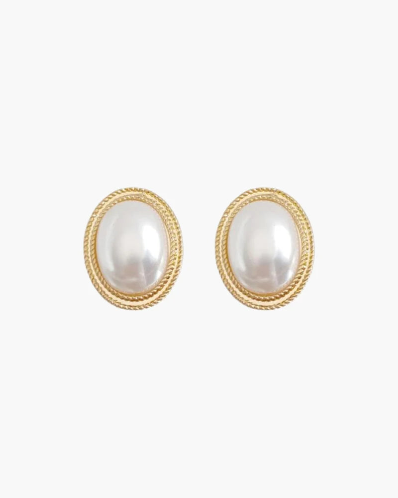 Radiance Oval Pearl Studs