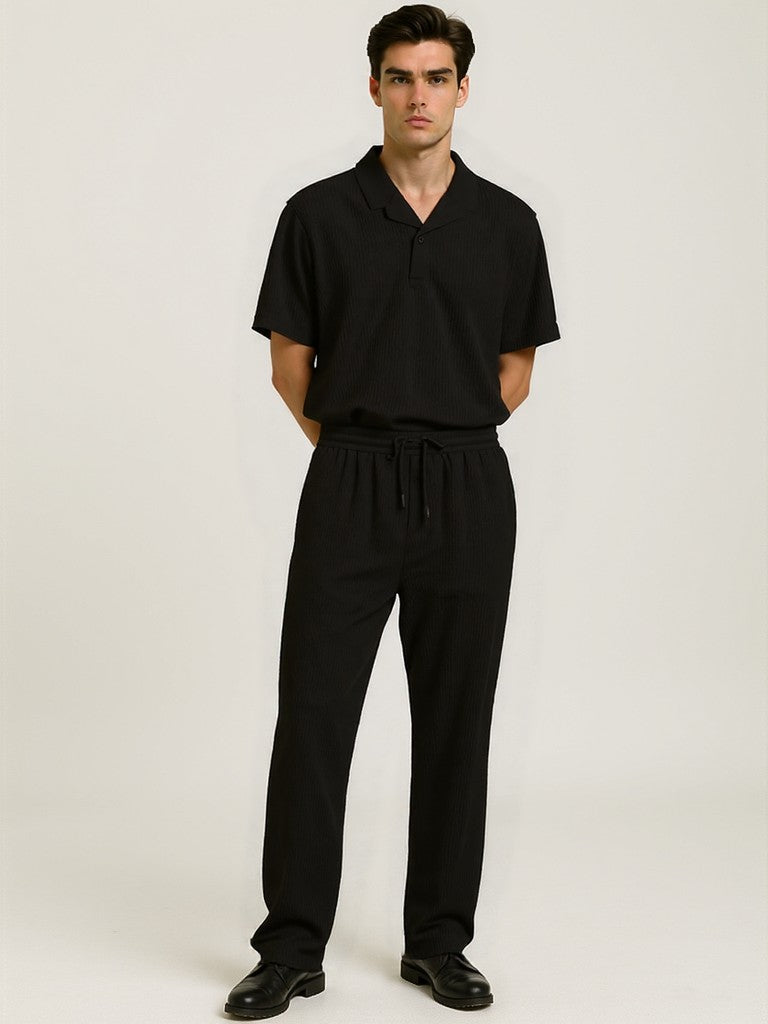 Cotton Polo & Pantalon Set