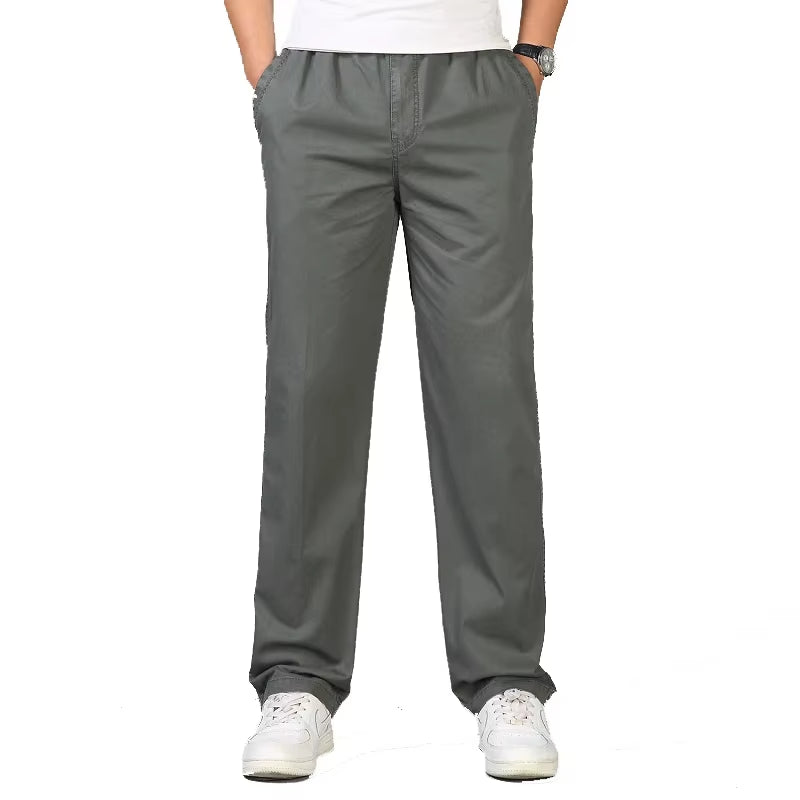 2025 Fashion Summer Men Pants Casual Cotton Long Pants Straight Joggers Male Fit plus Size M-6XL Luxury Business Trousers Homme